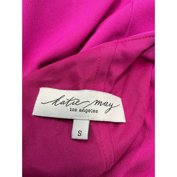 Katie May 'New Age' Pink Crepe One Shoulder Cut Out Dress Size S - NWT - Picture 4 of 5